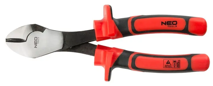 Büyük başlı yan keski VDE 180mm (7), crv, parlatılmış