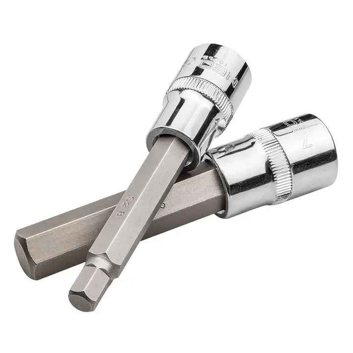 Lokma üzerinde altıgen uçlar, 100 mm, 9 parça set