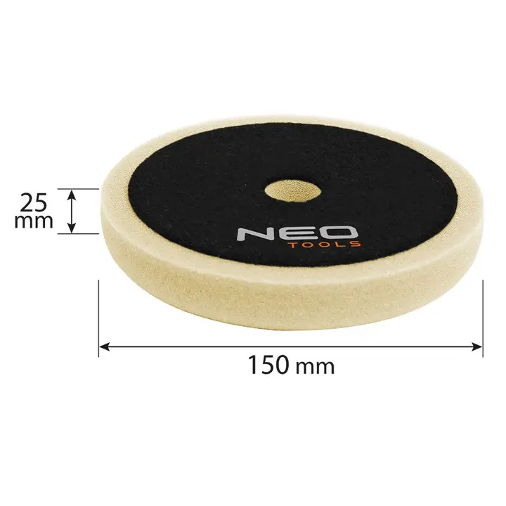 Cilalama pedi 150 x 150 mm x 25 mm, aşındırıcı sünger