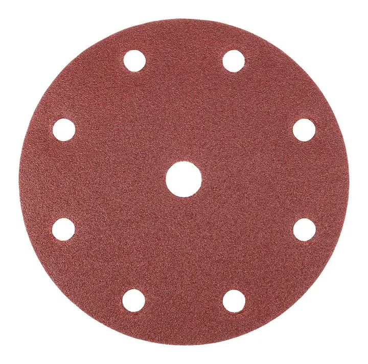 Cırt bantlı zımpara diski 150 mm, P40, 5 adet, 04-721 için 9 delikli