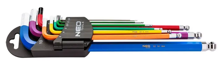 Altıgen anahtarlar 1.5-10 mm, 9 parçalık set