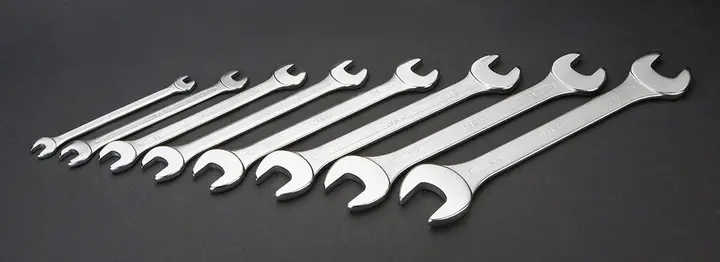 Çift ağızlı anahtar seti, CrV, DIN 3110, 8 parça 6-22mm