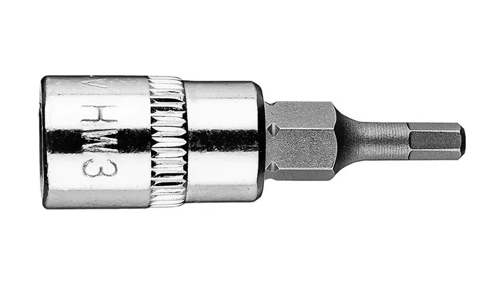 1/4 lokma üzerinde H3 altıgen uç, kısa, 37 mm