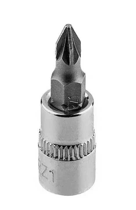 1/4 lokma üzerinde PZ1 tornavida ucu, kısa, 37 mm