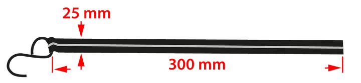 Cırcırlı bağlama kayışı 25 mm x 3 m, 260 kg dayanımlı PP