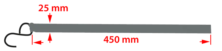 Cırcırlı bağlama kayışı 25 mm x 4,5 m, 500 kg dayanımlı PES
