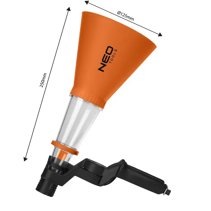Üniversal huni 125 mm, montaj braketli