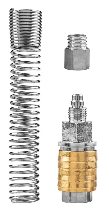 Hortum için kompresör hızlı kuplörü f 8x10mm - yaylı