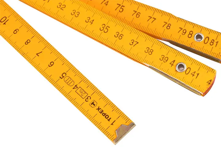 Katlanır ahşap metre 1 m, sarı