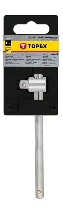 Sürgülü T tipi lokma kolu 1/2, 250 mm