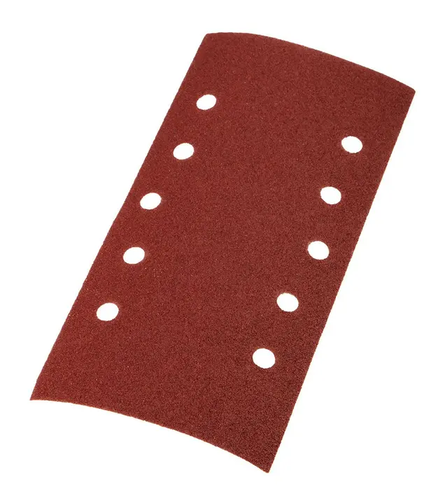 Cırt bantlı zımpara kağıdı 115 x 230 mm, P80, 5 adet, 10 delikli