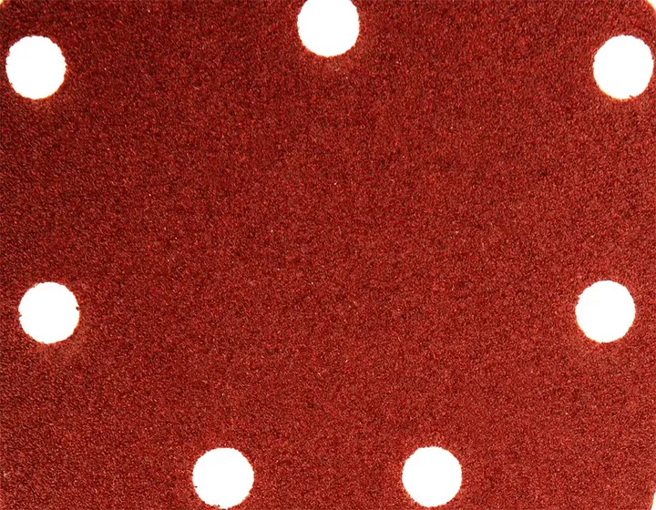 Cırt bantlı zımpara yaprağı, ütü tipi 80 x 140 mm, P80, 5 adet, 59G336 için 11 delikli