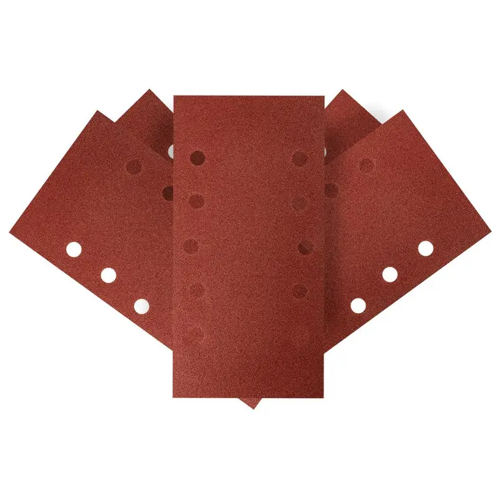 Zımpara kağıdı, cırt bantlı 115 x 230 mm, K120, 5 adet, delikli