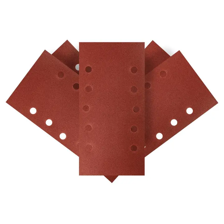 Zımpara kağıdı, cırt bantlı 115 x 230 mm, K180, 5 adet, delikli