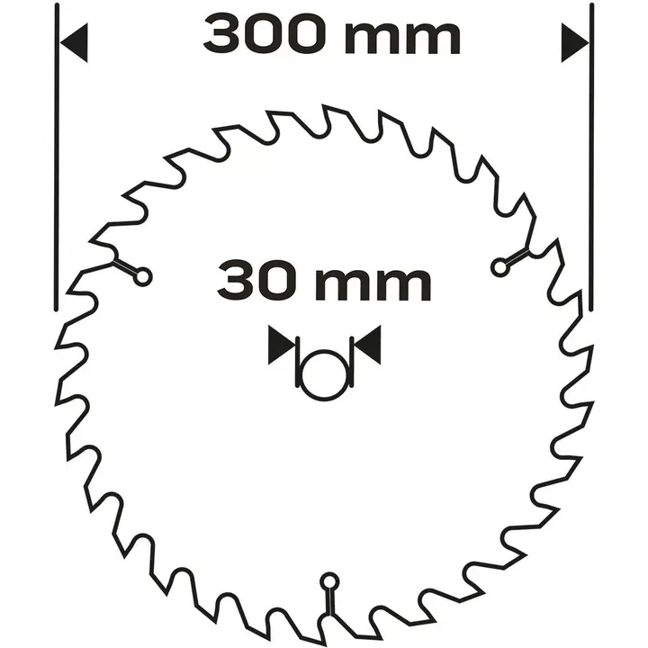 Testere bıçağı, widia, 300 x 30 mm