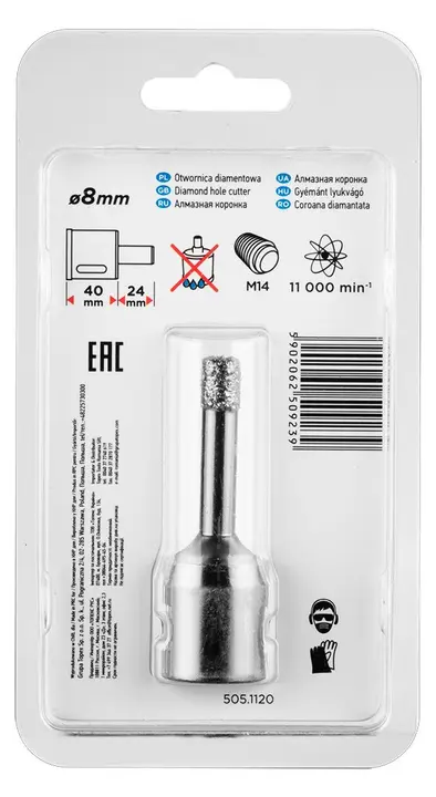 Elmas delik açma testeresi 10 mm x M14