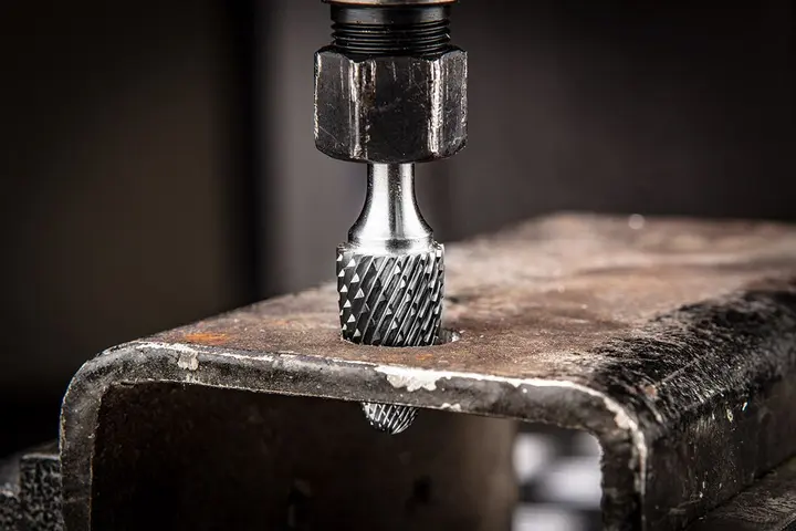 Metal freze ucu HM, tip F (sivri yuvarlatılmış (ojival)), 14 x 25 mm, şaft 6 x 45 mm
