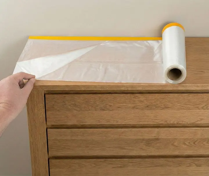 Boyama folyosu 1.5 m x 15 m, 1.5 cm genişliğinde bantlı