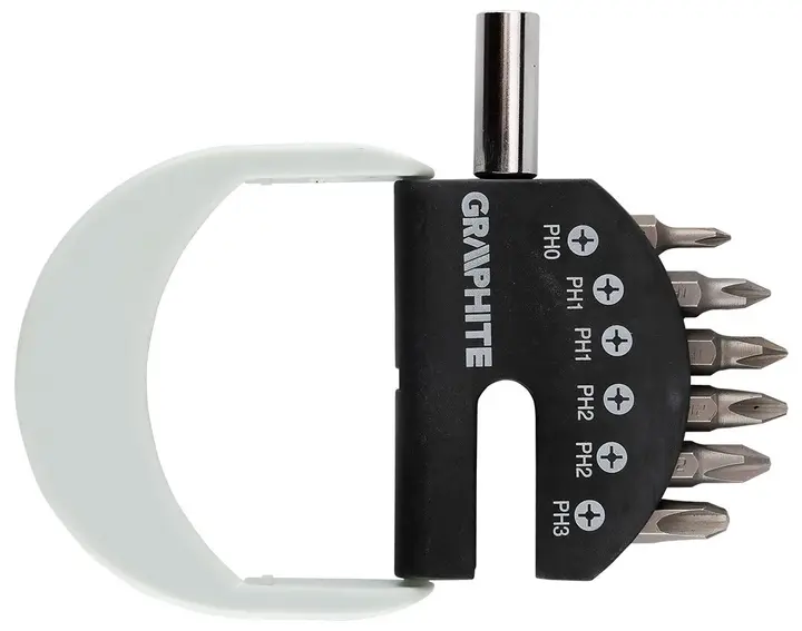 Saplı tornavida ucu seti PH0, PH1x2, PH2x2, PH3