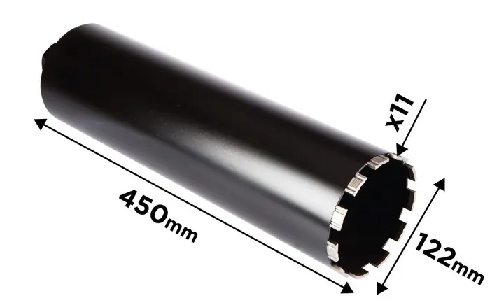 Elmas karotlu delik açma testeresi 58G540, 122 x 450 mm x 11T