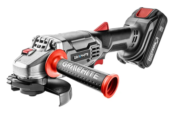 Akülü avuç taşlama makinesi Energy+ 18V, Li-Ion, disk 115 x 22.2 mm, akü hariç