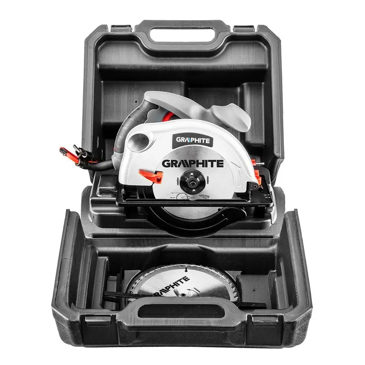 Daire testere 1200W, bıçak 185mm, hız 5000 dev/dk, maks. kesim derinliği 65mm, BMC içinde