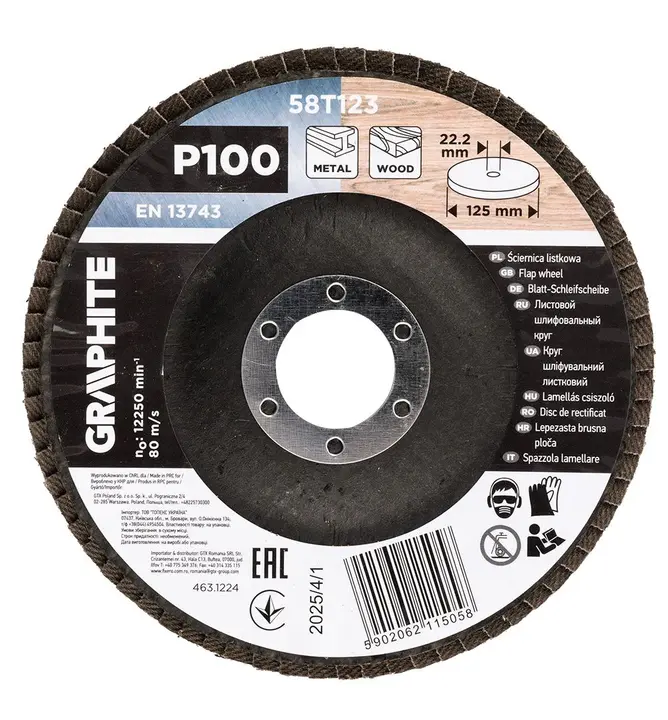 Flap disk 125 x 22.2 mm, P