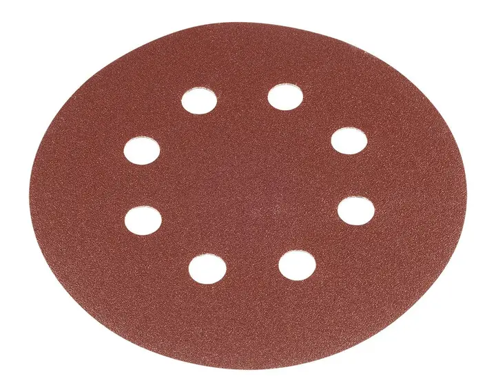 Cırt bantlı zımpara diskleri 125 mm, P220, 5 adet, 8 delikli