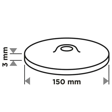 Cırt bantlı sıkıştırma diski 150 mm x 3 mm, M14 dişli
