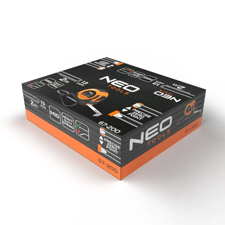 Mini anahtarlık şerit metre 2 m x 13 mm, 24'lü paket