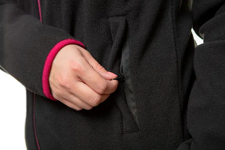 Kadın Polar Sweatshirt, siyah