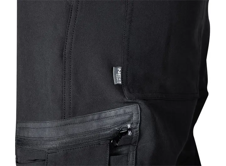 Mix&Match iş pantolonu, 4 yönlü esnek, siyah ve turuncu