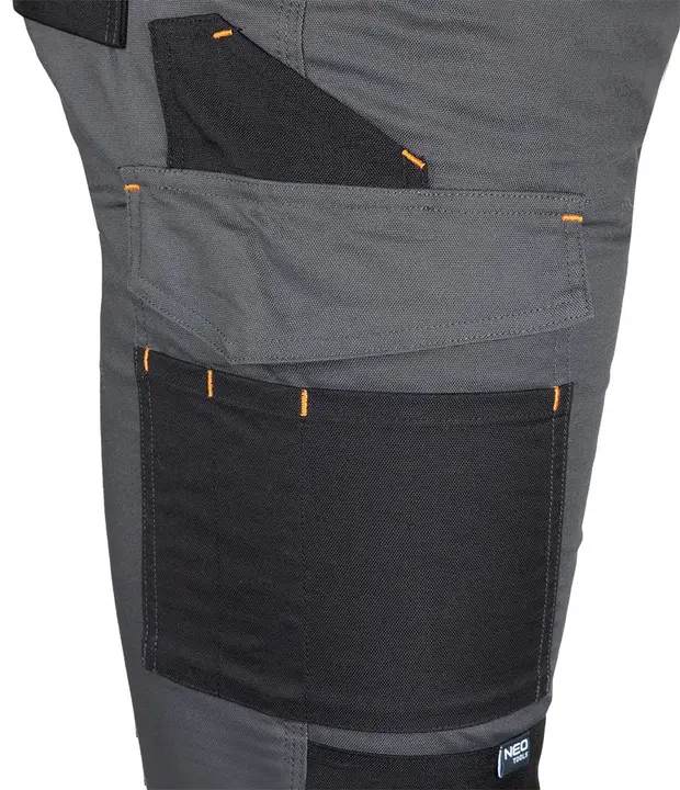 Mix&Match iş pantolonu, Canvas, Cordura takviyeli, gri/siyah