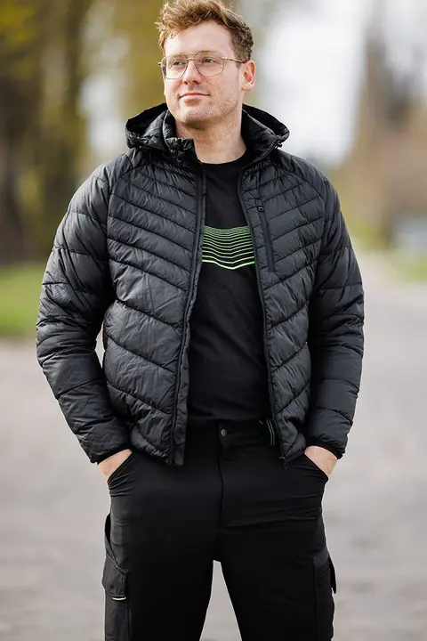 Mix&Match ceket, kapitone, şişme, hafif, siyah