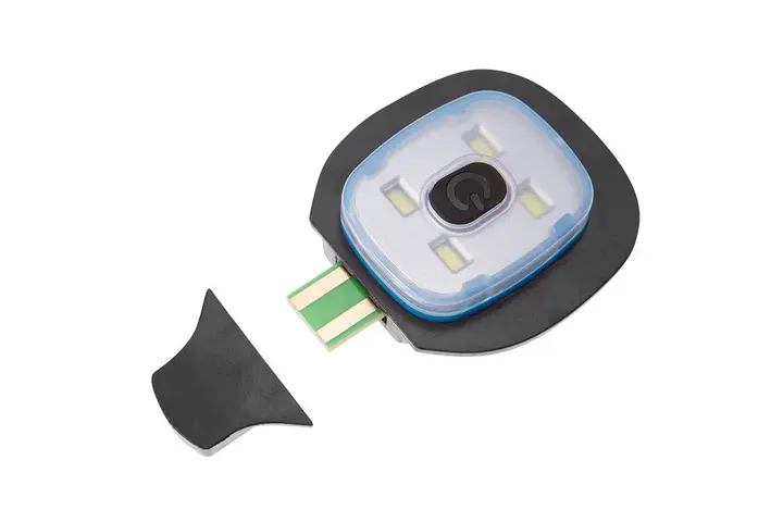 LED fenerli şapka, siyah-gri-turuncu WARM