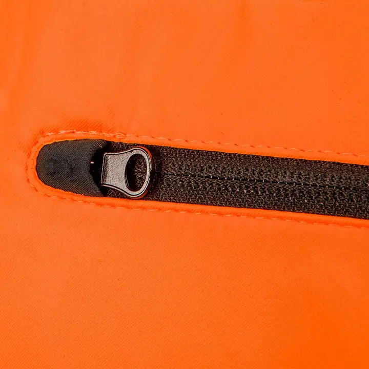 Yüksek görünürlüklü iş ceketi, kapüşonlu softshell, turuncu