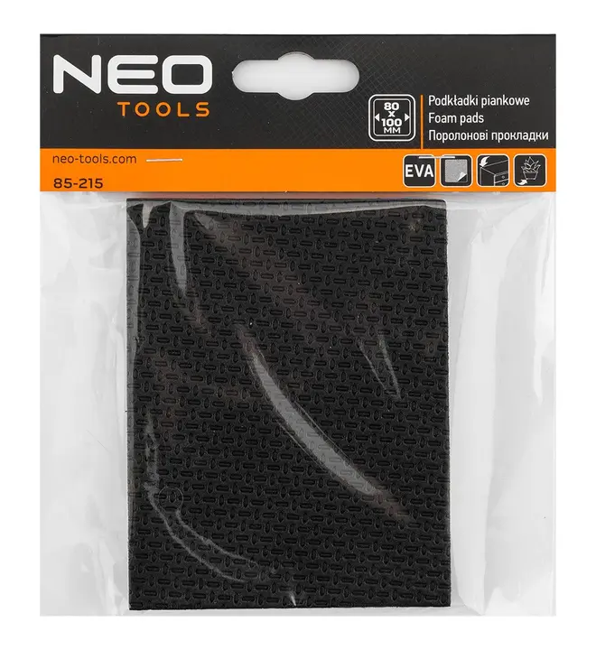 Kendinden yapışkanlı köpük ped, siyah 80x100mm, 1 adet
