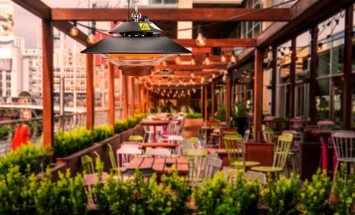Kızılötesi ısıtıcı 1500W, tavana monte, IP44, uzaktan kumandalı