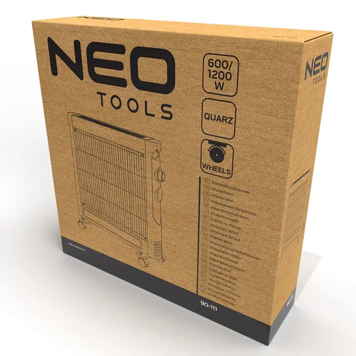 Kuvars kızılötesi ısıtıcı 600W/1200W