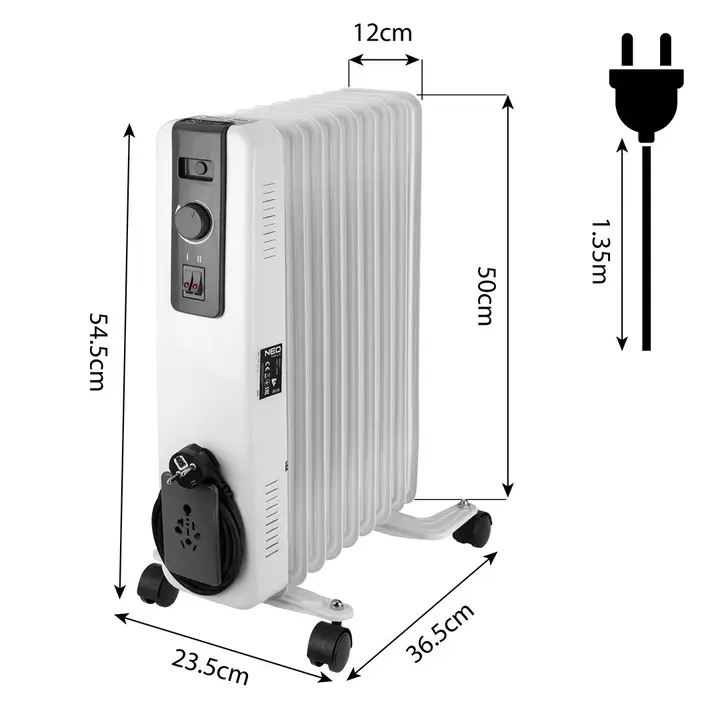 Yağlı radyatör 2000W 9 petek
