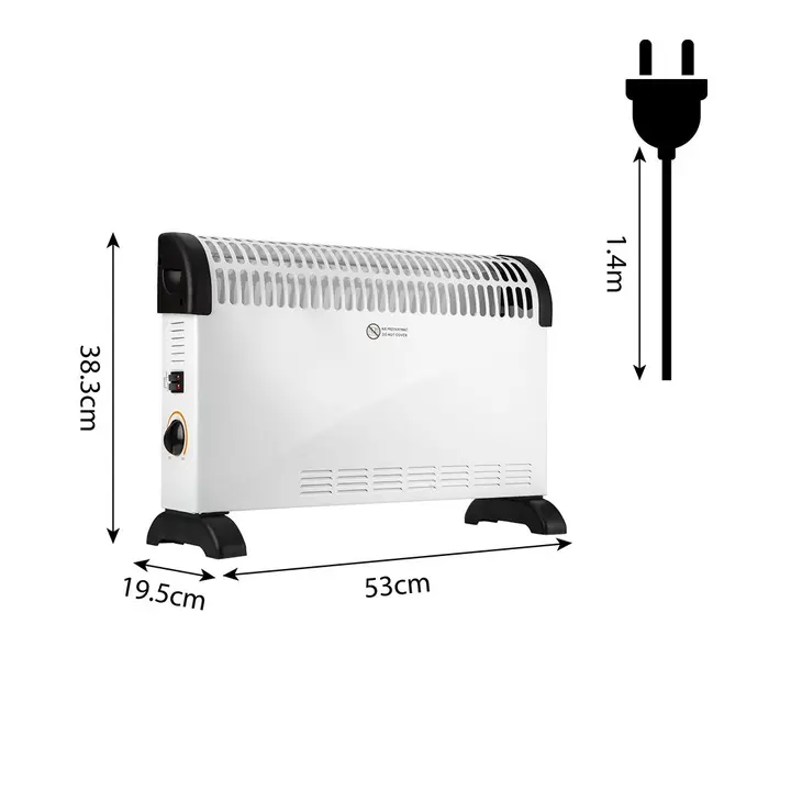 Termostatlı konvektör ısıtıcı 2000W, standart