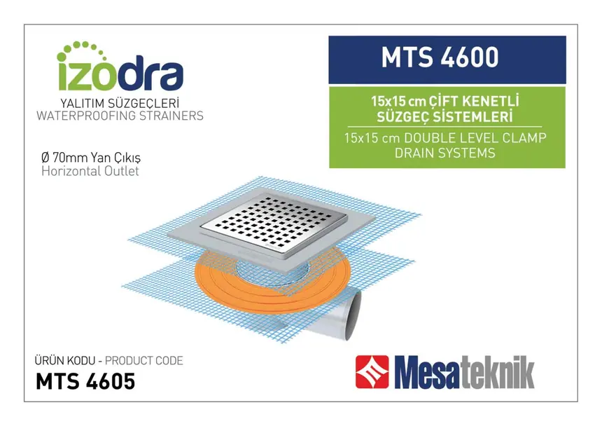 MTS 4600 Çift Kenetli Süzgeç Sistemleri 15x15 cm