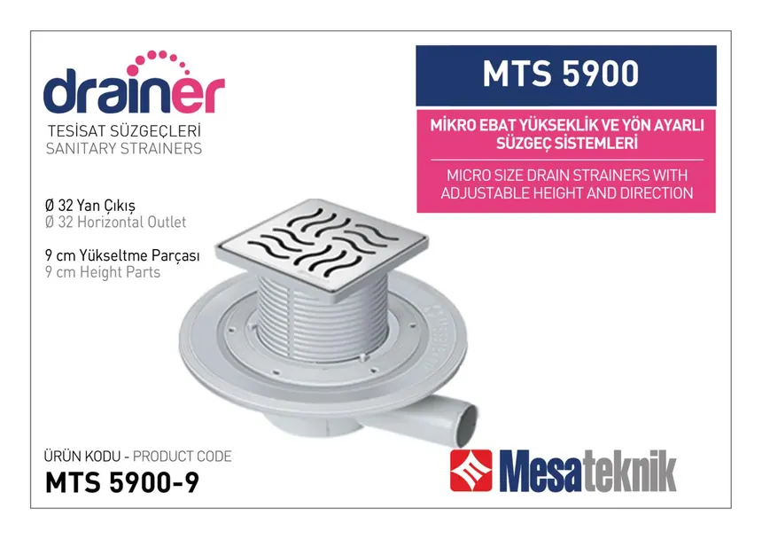 MTS 5900 Mikro Ebat Yükseklik ve Yön Ayarlı Tesisat Sistemleri