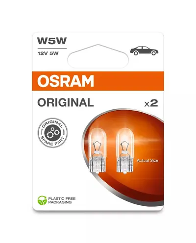 ORIGINAL - GLASS WEDGE BASE W5W 13.5 V